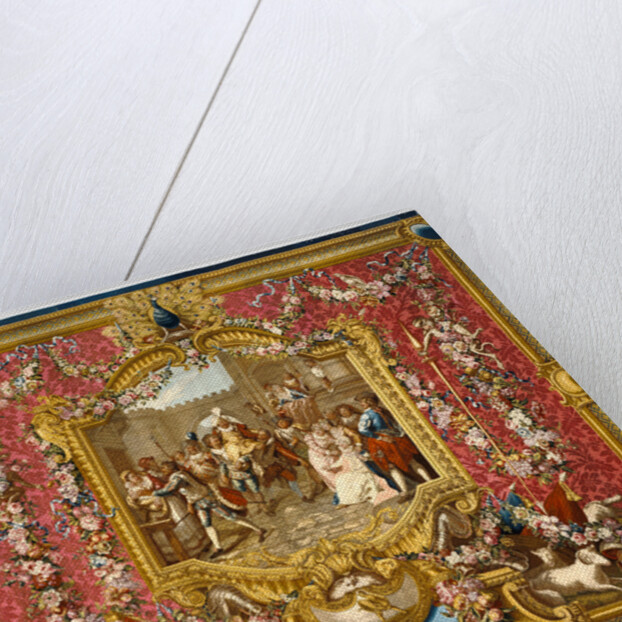 Tapestry: L'Entrée de Sancho dans l'Ile de Barataria, from L'Histoire de don Quichotte Series by Woven at the Gobelins Manufactory