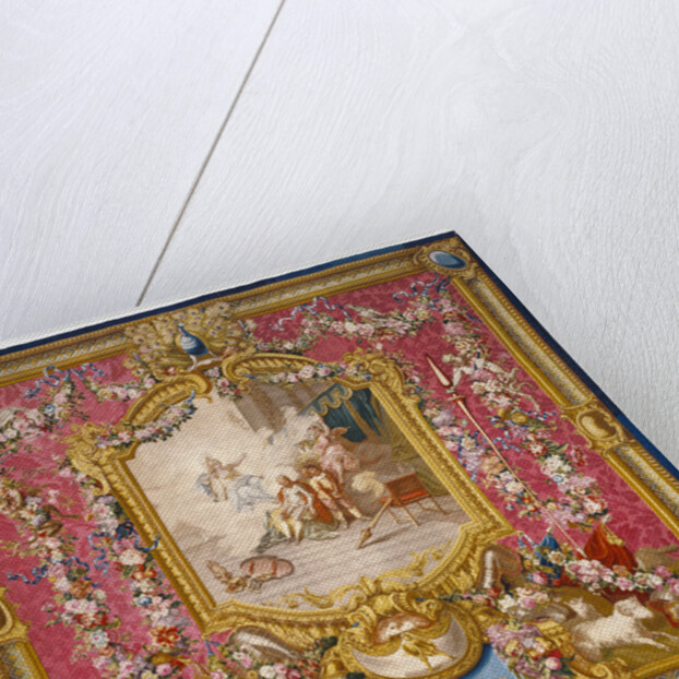 Tapestry: Don Quichotte guéri de sa folie par la sagesse, from L'Histoire de don Quichotte Series by Woven at the Gobelins Manufactory