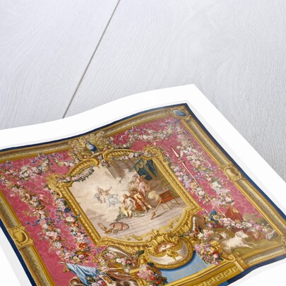 Tapestry: Don Quichotte guéri de sa folie par la sagesse, from L'Histoire de don Quichotte Series by Woven at the Gobelins Manufactory