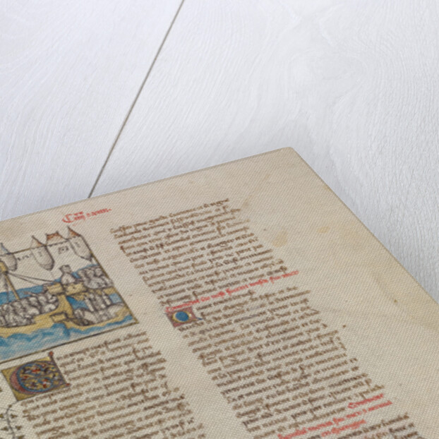 The Fleet of Hannibal Sailing to Spain by First Master of the Bible historiale of Jean de Berry