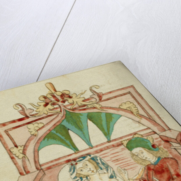 Josaphat Enthroned Tempted by a Naked Woman by Follower of Hans Schilling