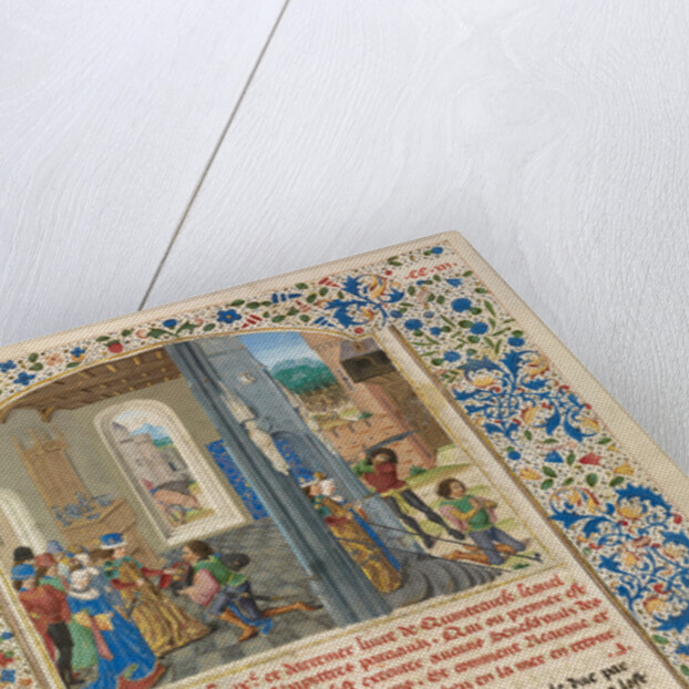 Orsines Presenting a Gift to Alexander and the Execution of Orsines by Master of the Jardin de vertueuse consolation and assistant