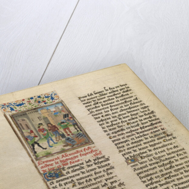 Alexander Orders the Destruction of His Army's Excess Baggage by Master of the Jardin de vertueuse consolation and assistant