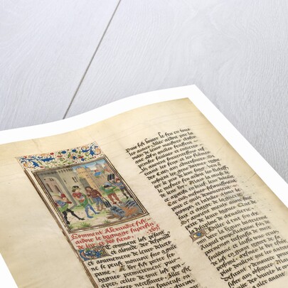 Alexander Orders the Destruction of His Army's Excess Baggage by Master of the Jardin de vertueuse consolation and assistant