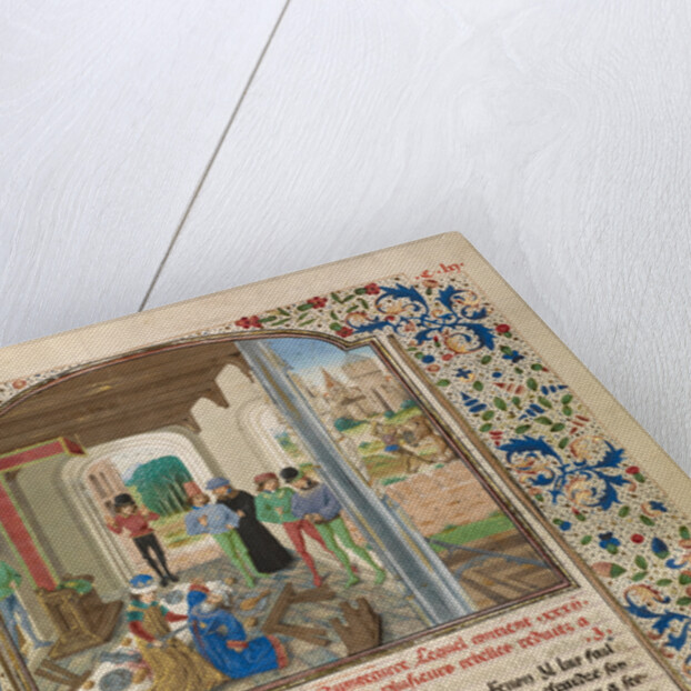 Alexander Fights with a Lion and Kills Clitus by Master of the Jardin de vertueuse consolation and assistant