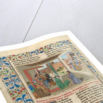 Bagoas Pleads on Behalf of Nabarzanes by Master of the Jardin de vertueuse consolation and assistant