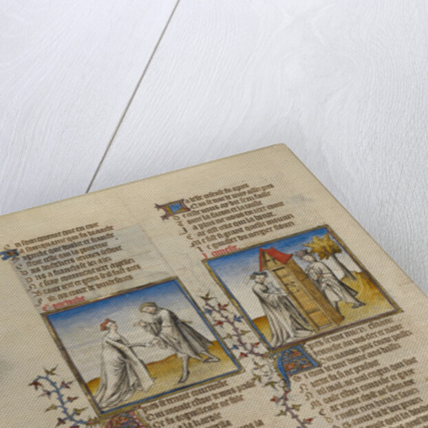 Courtesy with a Knight, Idleness Opening the Door for the Lover by Anonymous