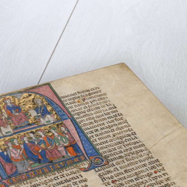 Initial N: Vidal de Canellas Offering His Text to King James by Anonymous