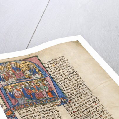 Initial N: Vidal de Canellas Offering His Text to King James by Anonymous