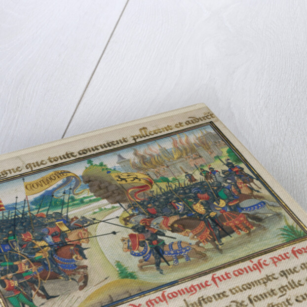The Conquest of Gasgogne by the Armies of Luxembourg, Boulogne, and Artois by Loyset Liédet