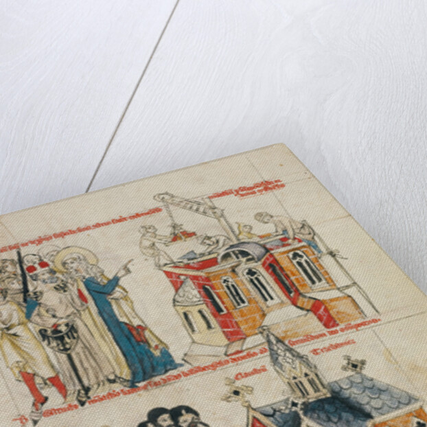Saint Hedwig and the New Convent, Nuns from Bamberg Settling at the New Convent by Court workshop of Duke Ludwig I of Liegnitz and Brieg