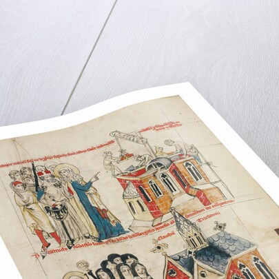 Saint Hedwig and the New Convent, Nuns from Bamberg Settling at the New Convent by Court workshop of Duke Ludwig I of Liegnitz and Brieg