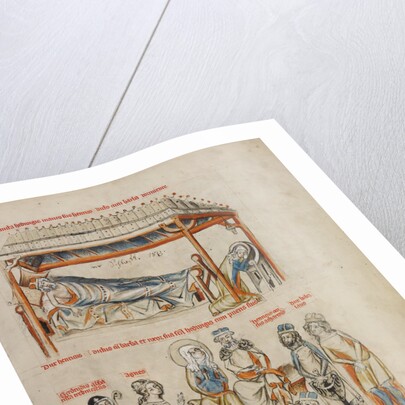 Heinrich Sleeping and Saint Hedwig Praying, Heinrich and Saint Hedwig with Their Children by Court workshop of Duke Ludwig I of Liegnitz and Brieg