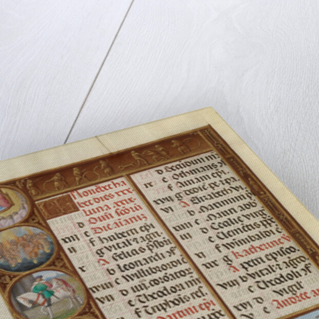 Threshing and Pig Feeding, Zodiacal Sign of Sagittarius by Workshop of the Master of James IV of Scotland