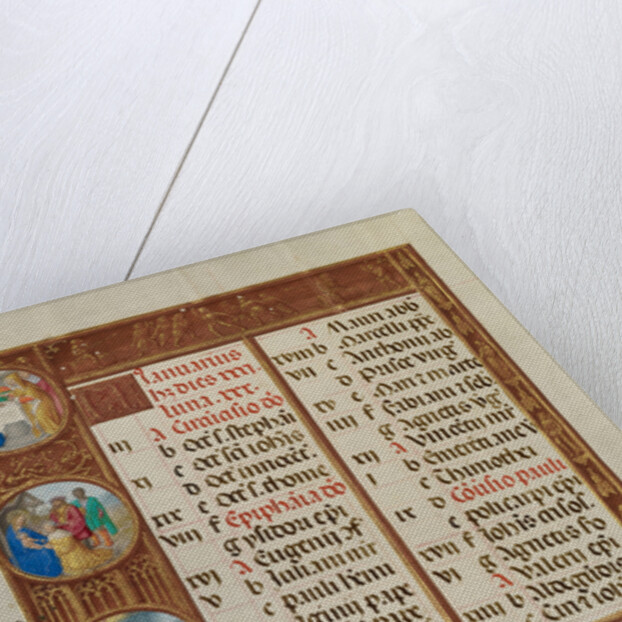 Feasting and Warming, Zodiacal Sign of Aquarius by Workshop of the Master of James IV of Scotland