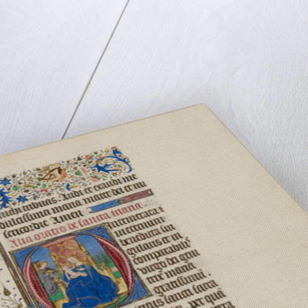 Initial O: The Virgin and Child Enthroned by Master of the Llangattock Hours