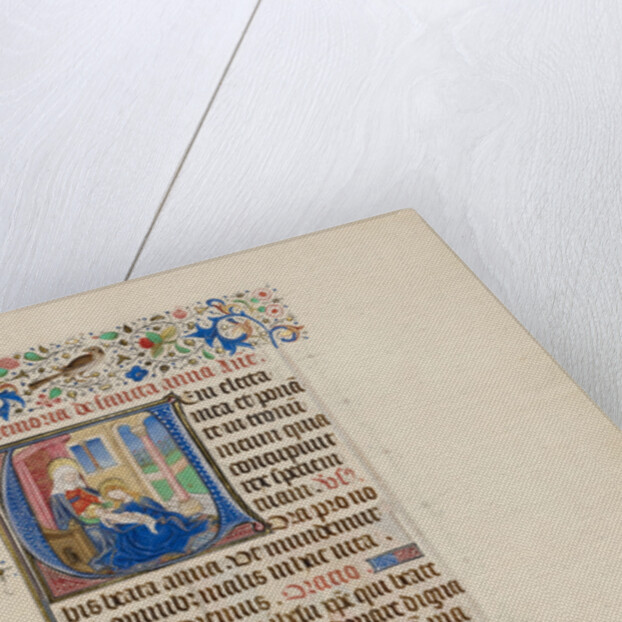Initial V: The Virgin and Child with Saint Anne by Master of the Llangattock Hours