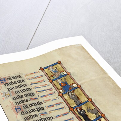 Saint Anastasia Enthroned, Saint Petronilla, Abbess Benedicta with a Crosier, Abbess Bridget with a Crosier, Abbess Gertrude with a Crosier by Anonymous