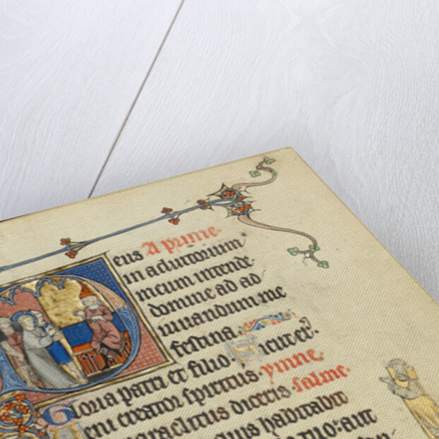 Initial D: Christ before Caiaphas, Initial D: The Virgin Mary with Apostles by Anonymous