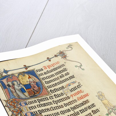 Initial D: Christ before Caiaphas, Initial D: The Virgin Mary with Apostles by Anonymous