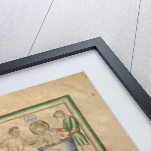 Emperor Domitian Speaking to Saint John the Evangelist and Saint John the Evangelist in a Vat of Boiling Oil by Anonymous