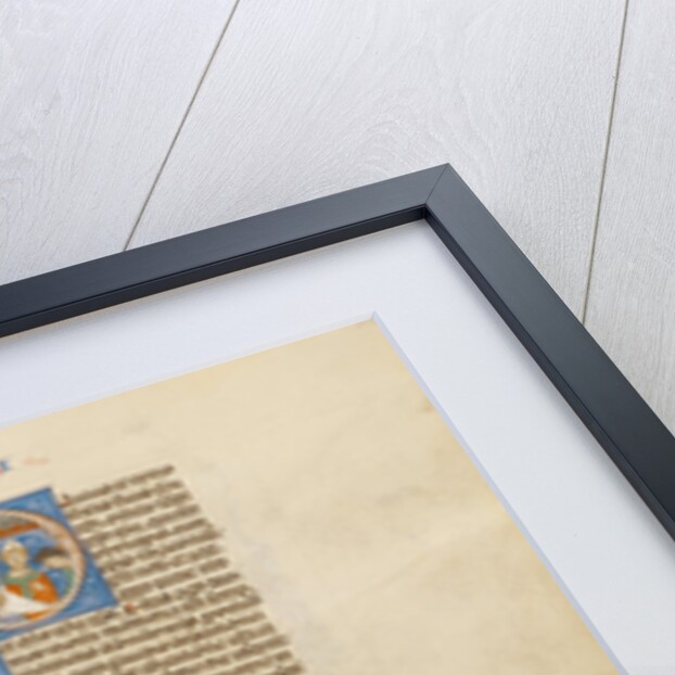 Initial P: Saint Paul, Initial P: A Bishop Giving a Letter to a Messenger by Anonymous