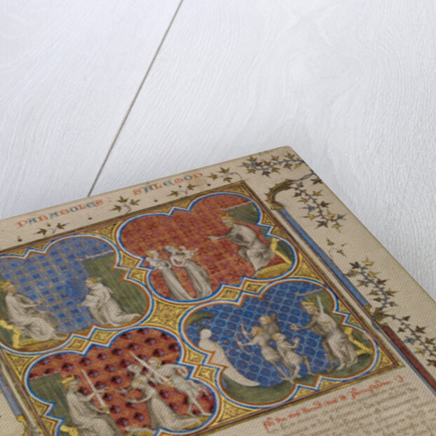 Solomon Teaching Rehoboam, The Judgment of Solomon, Solomon Testing the Legitimacy of Three Brothers by Master of Jean de Mandeville