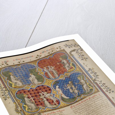 Solomon Teaching Rehoboam, The Judgment of Solomon, Solomon Testing the Legitimacy of Three Brothers by Master of Jean de Mandeville