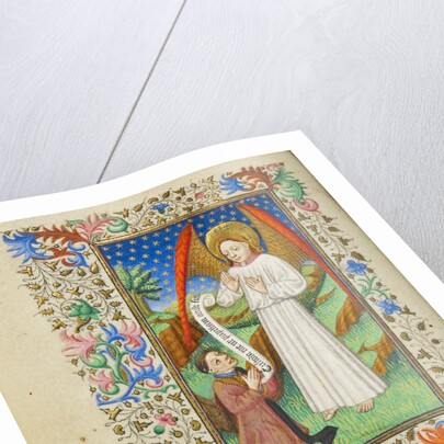 A Patron and His Guardian Angel by Master of Sir John Fastolf