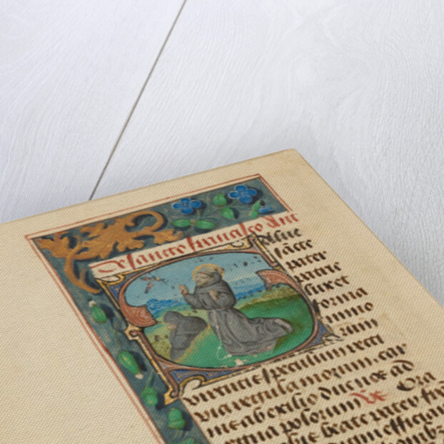 Initial S: The Stigmatization of Saint Francis by Master of the Dresden Prayer Book