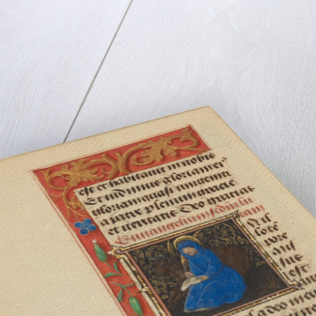 Initial I: Saint Luke by Master of the Dresden Prayer Book