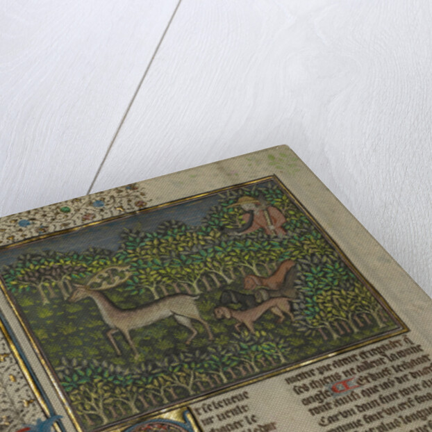 A Hunter and Dogs Pursuing a Fallow Deer by Anonymous