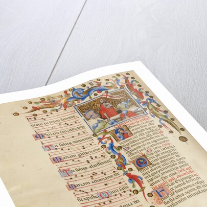 The Resurrection, Initial R: A Sleeping Soldier by Master of the Brussels Initials