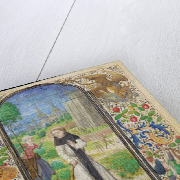 Saint Fiacre and the Shrew Houpdée (Becnaude or Baquenaude) by Lieven van Lathem