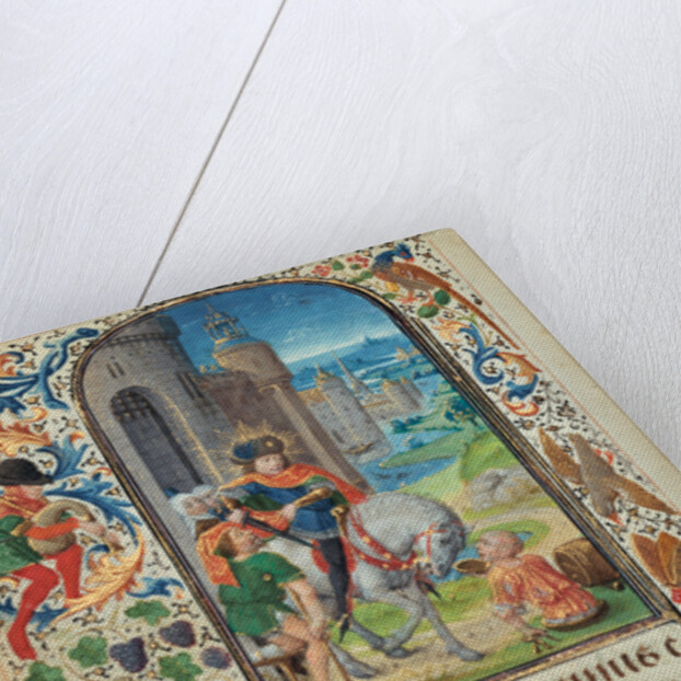 Saint Martin Dividing his Cloak by Lieven van Lathem