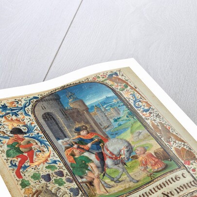 Saint Martin Dividing his Cloak by Lieven van Lathem