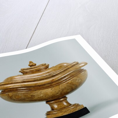Pair of lidded alabaster vases by Anonymous
