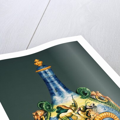 Pilgrim Flask with Marine Scenes (Fiasca da Pellegrino) by Workshop of Orazio Fontana