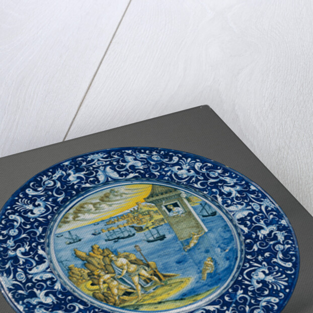 Plate with Hero and Leander by Anonymous