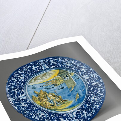 Plate with Hero and Leander by Anonymous