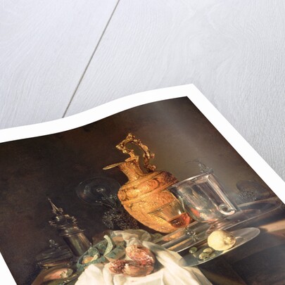 Still Life with Ewer, Vessels and Pomegranate by Willem Kalf