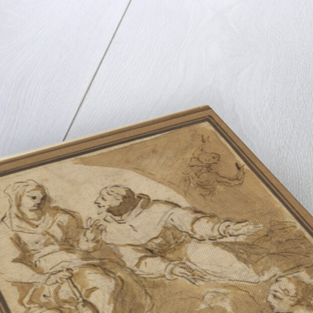 St. Francis (?) Interceding with the Virgin on behalf of a Female Saint by Juan Martín Cabezalero