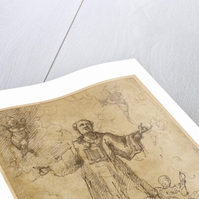 A Male Saint in Glory by Pedro Atanasio Bocanegra