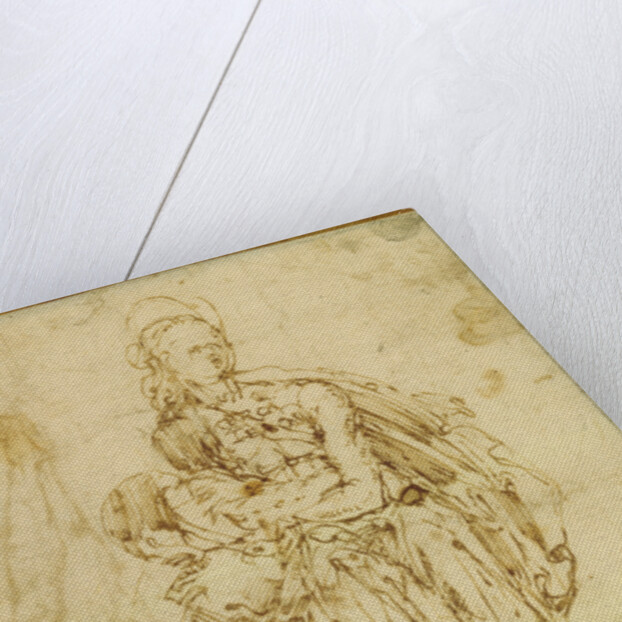 Allegorical Figure of Friendship (recto), Christ on the Cross (verso) by Juan del Castillo