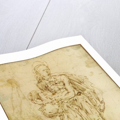 Allegorical Figure of Friendship (recto), Christ on the Cross (verso) by Juan del Castillo