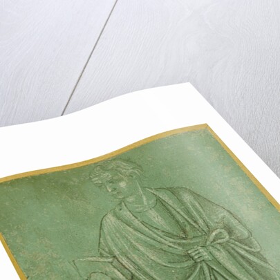 A Draped Figure Holding a Book by Anonymous