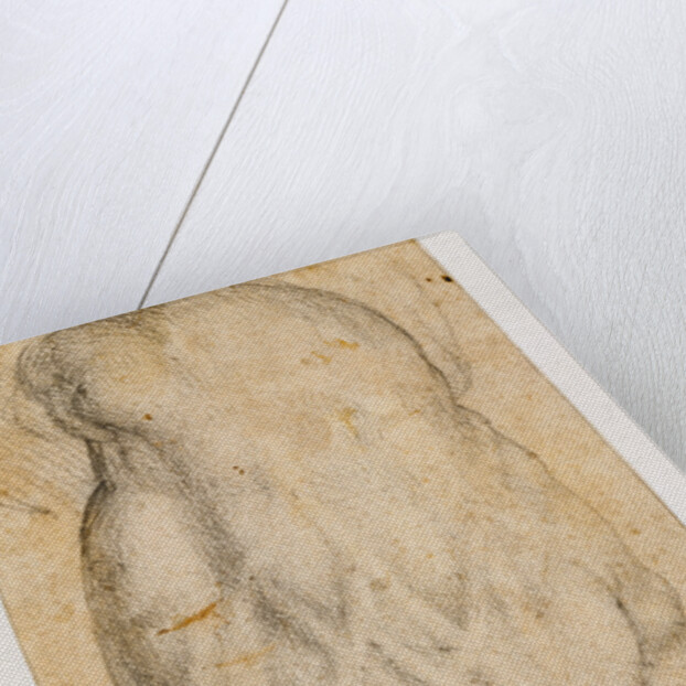 Study of a man's right hand (recto), Studies of four heads and of a nude figure seen from the rear (verso) by Agnolo Bronzino