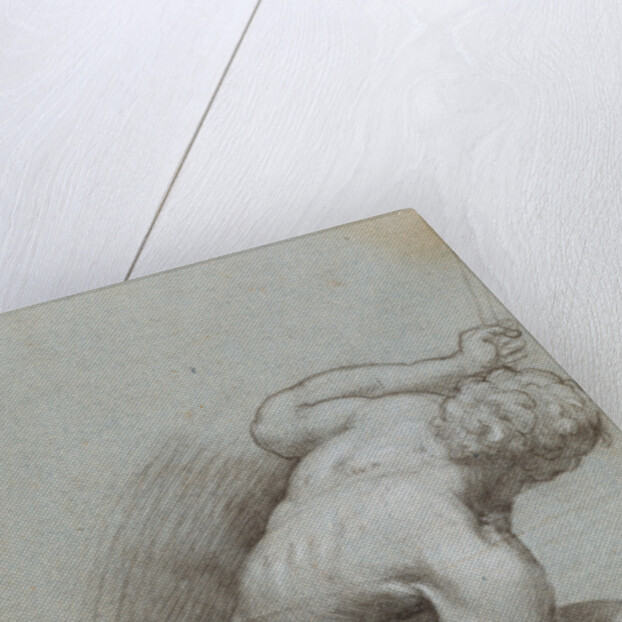 Kneeling Figure (recto), Reclining Figure (verso) by Agostino Carracci