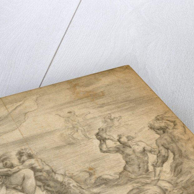 Venus Seated in Her Sea Chariot Suckling Cupid by Alessandro Algardi