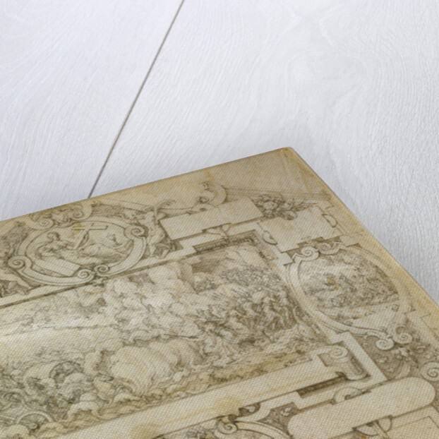 The Destruction of Pharoah's Army and Other Scenes within a Cartouche by Etienne Delaune